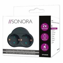 SONORA SPAB200 ΜΑΥΡΟΣ ΑΝΤΑΠΤΟΡΑΣ ΥΠΕΡΤΑΣΗΣ 2χΣΟΥΚΟ