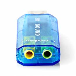 NEDIS USCR10051BU Sound Card, 3D sound 5.1, USB 2.0, Double 3.5 mm Connector