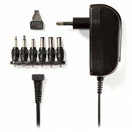 NEDIS ACPA002 Universal AC Power Adapter, 3/4.5/5/6/7.5/9/12 VDC, 1.5 A 233-0060