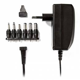 NEDIS ACPA007 Universal AC Power Adapter, 3/4.5/6/7.5/9/12 VDC, 2.25 A 233-0062