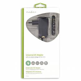 NEDIS ACPA006 Universal AC Power Adapter, 3/4.5/5/6/7.5/9/12 VDC, 0.6 A 233-0065