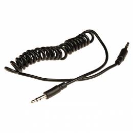 NEDIS CAGP22010BK10 Stereo Audio Coiled Cable, 3.5 mm Male - 3.5 mm Male, 1.0 m,