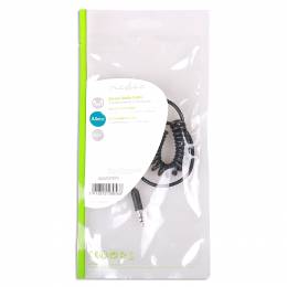 NEDIS CAGP22010BK10 Stereo Audio Coiled Cable, 3.5 mm Male - 3.5 mm Male, 1.0 m,