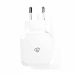 Universal φορτιστής με 2 εξόδους USB, 4.8A, σε λευκό χρώμα. NEDIS WCHAU484AWT
