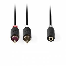 Nedis Cable 3.5mm female - RCA male 0.2m (CABW22255AT02)