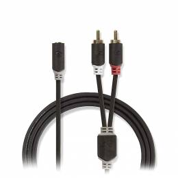 Nedis Cable 3.5mm female - RCA male 0.2m (CABW22255AT02)