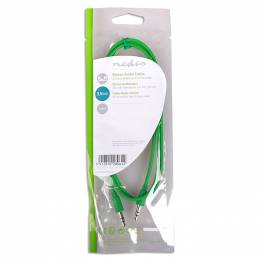 NEDIS CAGP22005GN10 Stereo Audio Cable, 3.5 mm Male - 3.5 mm Male, 1m, Green
