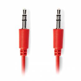 NEDIS CAGP22005RD10 Stereo Audio Cable, 3.5 mm Male - 3.5 mm Male, 1m, Red