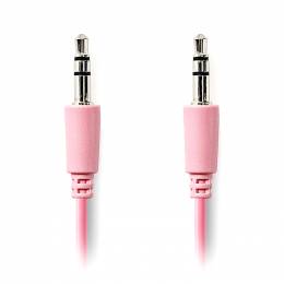 NEDIS CAGP22005PK10 Stereo Audio Cable, 3.5 mm Male - 3.5 mm Male, 1m, Pink