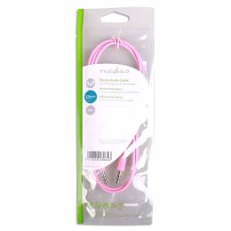 NEDIS CAGP22005PK10 Stereo Audio Cable, 3.5 mm Male - 3.5 mm Male, 1m, Pink