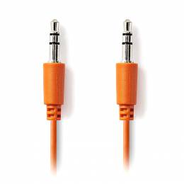 NEDIS CAGP22005OG10 Stereo Audio Cable, 3.5 mm Male - 3.5 mm Male, 1m, Orange