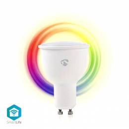 Wi-Fi έξυπνη λάμπα LED σε RGB και θερμό λευκό, GU10, 4,5W, 380lm NEDIS WIFILC10WTGU10