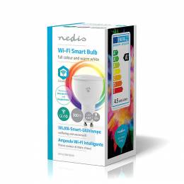 Wi-Fi έξυπνη λάμπα LED σε RGB και θερμό λευκό, GU10, 4,5W, 380lm NEDIS WIFILC10WTGU10