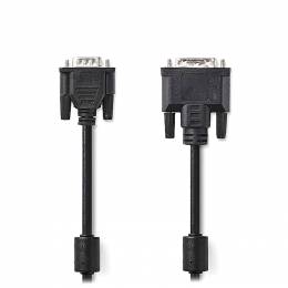 Καλώδιο DVI-A 12+5p αρσ. - VGA αρσ. 2m. NEDIS CCGP32100BK 2m