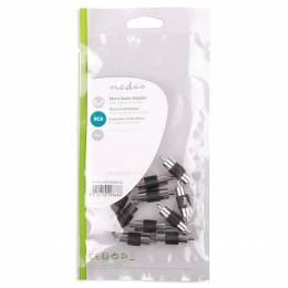 NEDIS MONO AUDIO ADAPTER RCA MALE-RCA MALE 10 PIECES BLACK - (CAGP24949BK)
