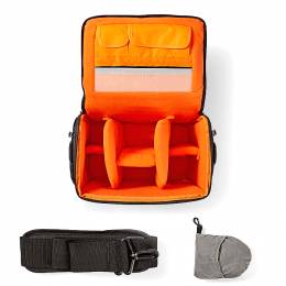 NEDIS CBAG220BK Camera Shoulder Bag 250 x 210 x 170 mm 3 Inside pockets Black/Or
