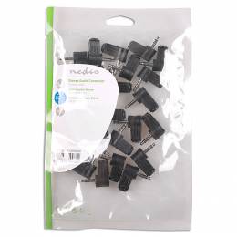 NEDIS CAVC22902BK Jack Connector Stereo 90° Angled 3.5 mm Male 25 pieces Black