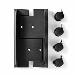 NEDIS CSTD101BK Computer Trolley Adjustable Width 4 Locking Caster Wheels 233-1436