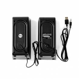 NEDIS GSPR10020BK Gaming Speakers 2.0 USB powered 3.5mm jack 18 W