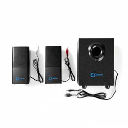 NEDIS GSPR10021BK  Στερεοφωνικά ηχεία gaming 2.1, 11W.