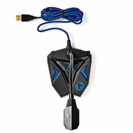 NEDIS GMICGU100BK. Ενσύρματο gaming μικρόφωνο USB, με καλώδιο 1.5m και εύκαμπτο βραχίονα.