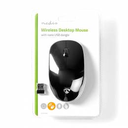 NEDIS MSWS100BK Wireless Mouse 1000 DPI 3-Buttons Black 233-1643