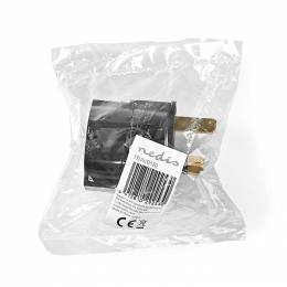 NEDIS TRAV01BL  Αντάπτορας πρίζας, 3 pin (αγγλικό) σε schuko.