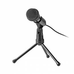 NEDIS MICTJ100BK Wired Microphone On/Off Button With Tripod 3.5 mm 233-1802