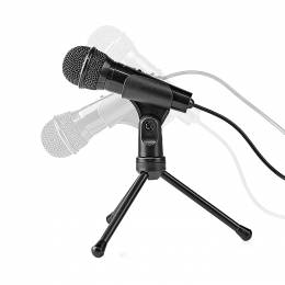 NEDIS MICTJ100BK Wired Microphone On/Off Button With Tripod 3.5 mm 233-1802
