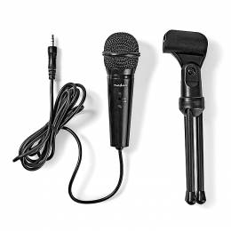 NEDIS MICTJ100BK Wired Microphone On/Off Button With Tripod 3.5 mm 233-1802