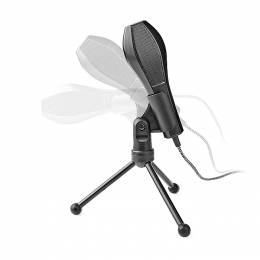 NEDIS MICTU100BK Wired Microphone Dual Condenser With Tripod USB 233-1803