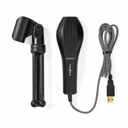 NEDIS MICTU100BK Wired Microphone Dual Condenser With Tripod USB 233-1803