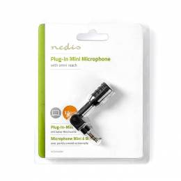 NEDIS MICMJ100BK Wired Microphone Mini Plug-in 3.5 mm Black 233-1868