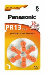 Panasonic PR13 μπαταρίες Zinc Air 1,4V 6τμχ