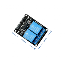 Ρελέ 5V 2-channel με οπτικό συζευκτήρα