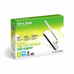 LAN TP-LINK Wireless USB adapter 1T1R,2.4GHz 802.11n, Det.Anten.