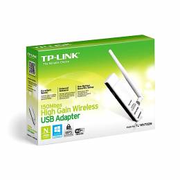 LAN TP-LINK Wireless USB adapter 1T1R,2.4GHz 802.11n, Det.Anten.
