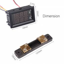 2σε1 Βολτόμετρο - Αμπερόμετρο DC 0.28" 0-100V/50A