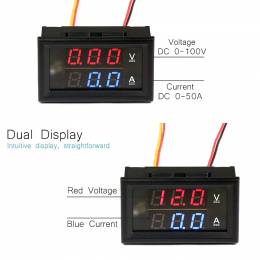 2σε1 Βολτόμετρο - Αμπερόμετρο DC 0.28" 0-100V/50A