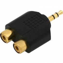 Αντάπτορας 3.5mm Stereo - 2xRCA M/F Επιχρυσωμένος
