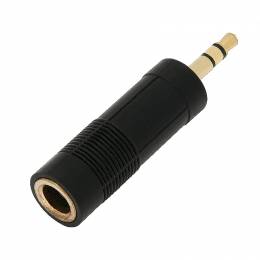 Αντάπτορας 3.5mm - 6.3mm M/F Stereo Επιχρυσωμένος
