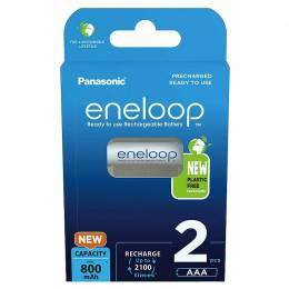 Panasonic Eneloop Επαναφορτιζόμενες Μπαταρίες AAA Ni-MH 800mAh 1.2V (2 τμχ)