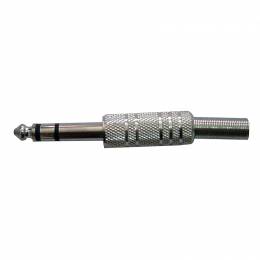 Connector Stereo 6.35mm Ασημί