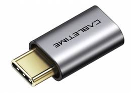 CABLETIME αντάπτορας USB Type-C σε USB Micro θηλυκό C160, γκρι