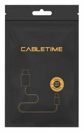 CABLETIME καλώδιο USB 2.0 αρσενικό σε θηλυκό C160, 3A, 1.5m, μαύρο