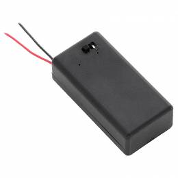 Μπαταριοθήκη 9V 6F22 + Κουτί + Διακόπτης