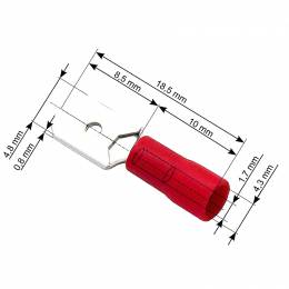 Ακροδέκτες με Μόνωση Αρσενικοί 4.8mm 100τμχ