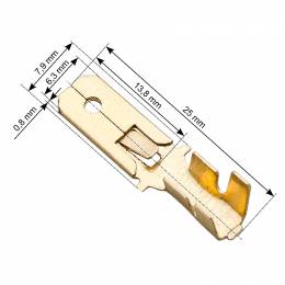 Ακροδέκτες χωρίς Μόνωση Αρσενικοί 6.3mm 100τμχ