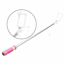 Selfie Stick 3.5mm Jack Ροζ