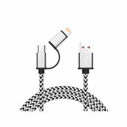 Καλώδιο USB A σε Micro USB - Lighning port 1m